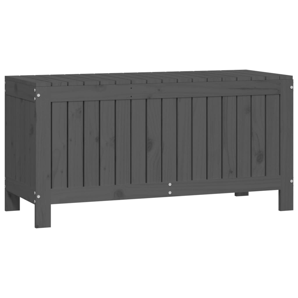 Garden Chest Gray 108 x 42.5 x 54 cm Solid Pine Wood