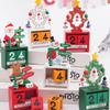 Новогодний подарок Рождественские украшения Настольные украшения Веселый рождественский календарь Деревянный календарь