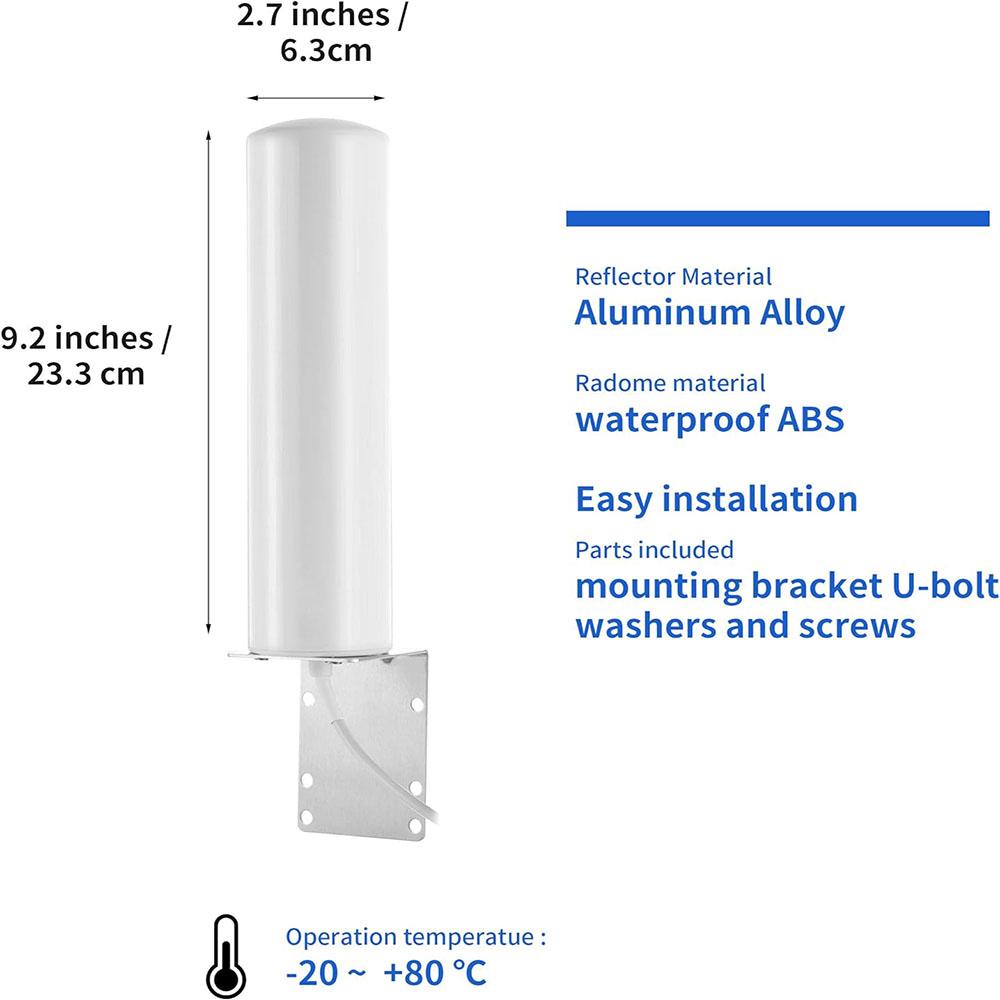 High Gain 10-12dBi Outdoor Dual SMA Male Antenna 3G 4G LTE Router Signal Booster