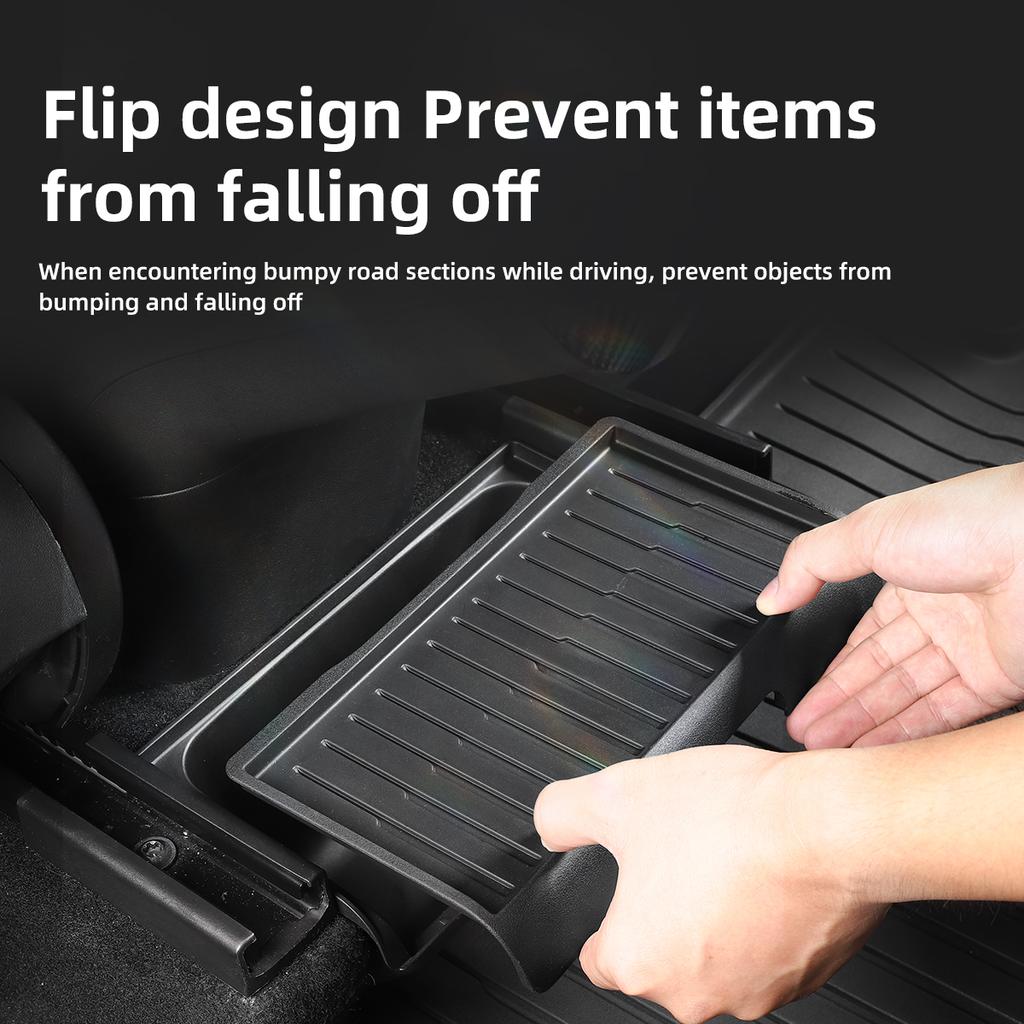 LUCKEASY For Tesla Model Y - The Driver And Passenger Seats Rear Middle Storage Box Under Seat Trash Box Car