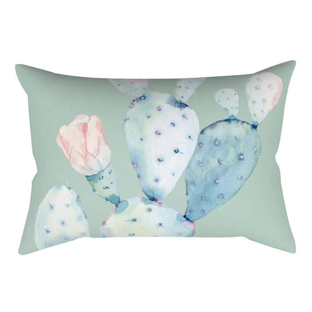 Декоративная наволочка с растительным светом кактуса для спальни, гостиной, дивана, стула, автомобиля, наволочка 30x50 см, домашний декор, наволочка