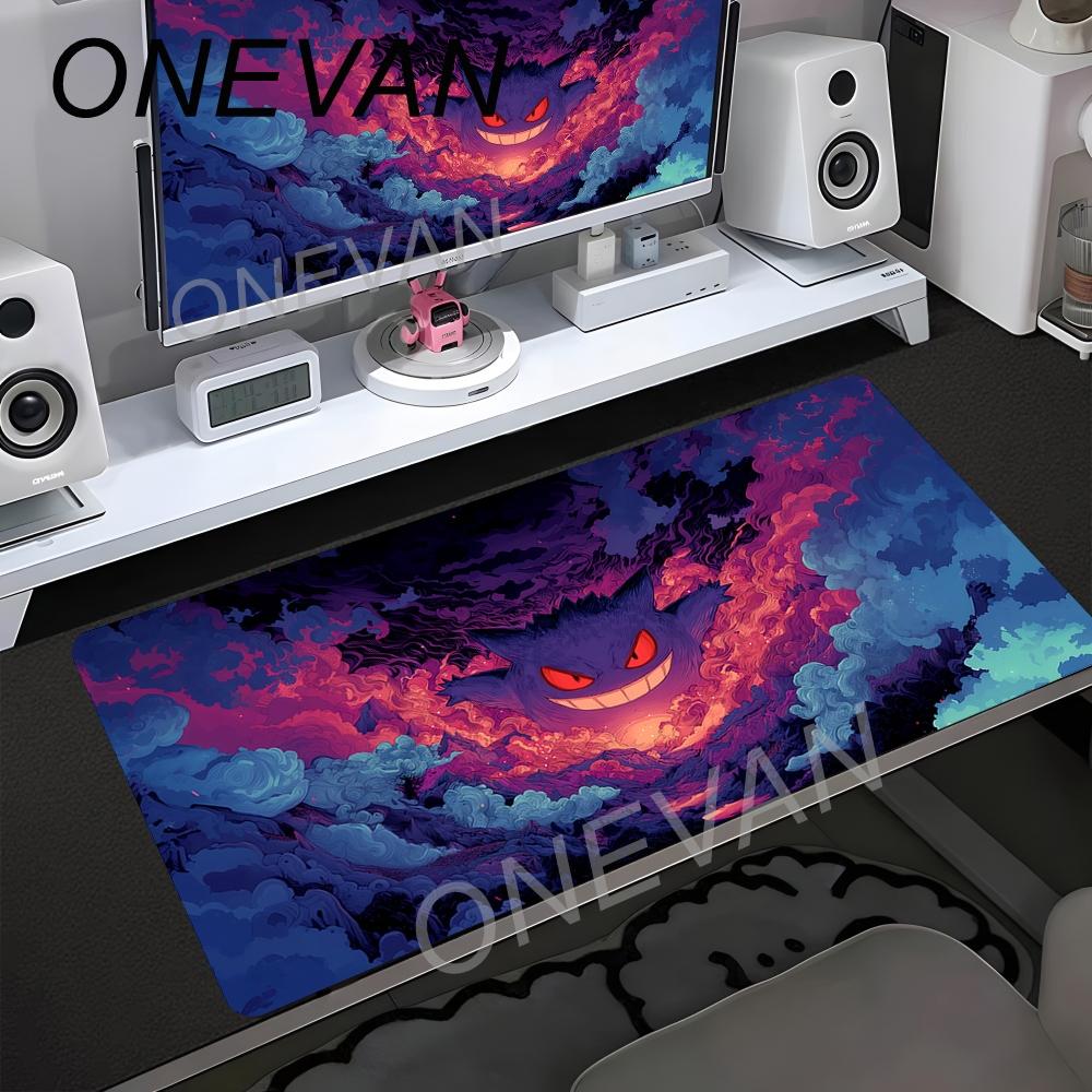 Purple Gengar Mouse pads Large Rubber Keyboard Mouse Carpet Antislip Gamer Mouse pad Laptop HD Carpet Pokemons Mousepad Kawaii