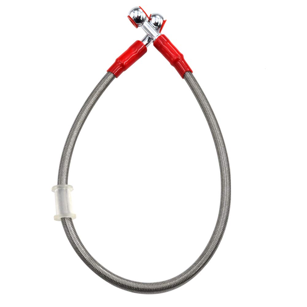 AHL Brake Hose Clutch Hose Mesh Hose 50CM Hydraulic (Silver)