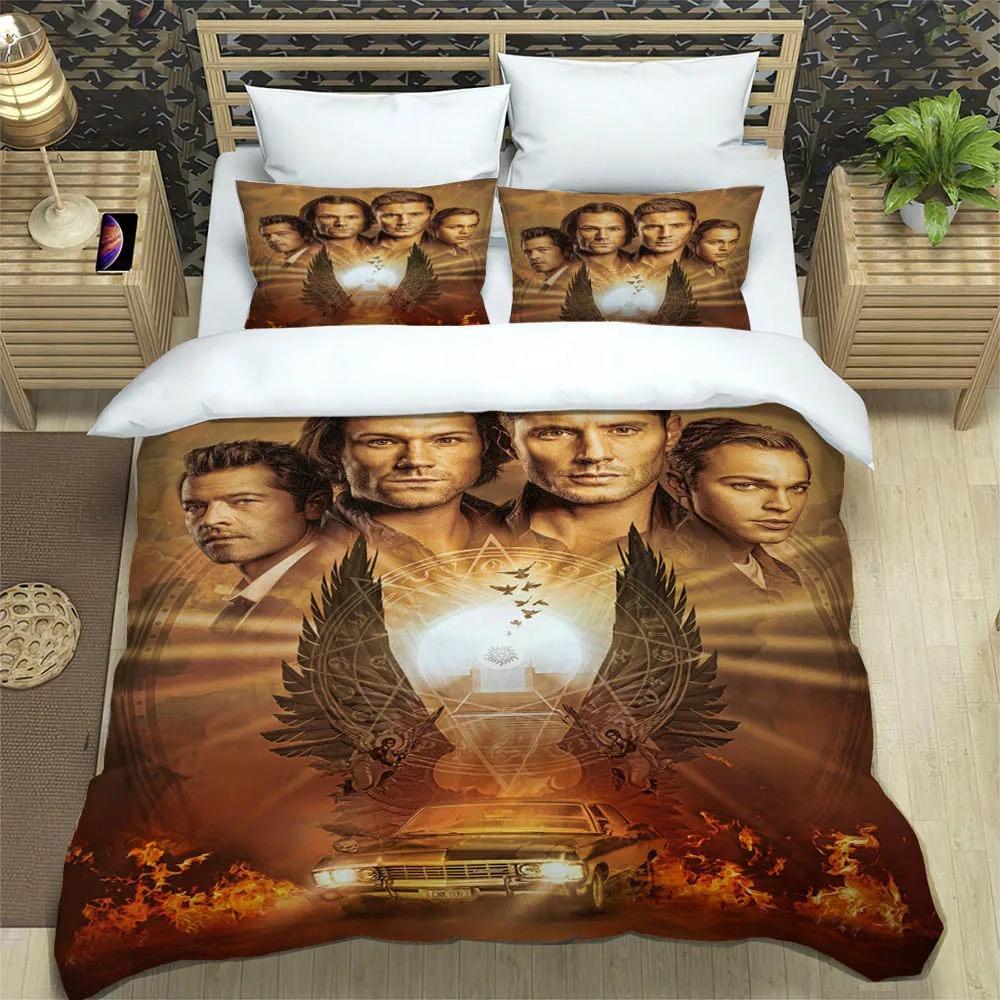 New Tv Series Supernatural Bedding Set Single Twin Full Queen King Size Bed Set Adult Kid Bedroom Duvet Cover Set Home Textiles
