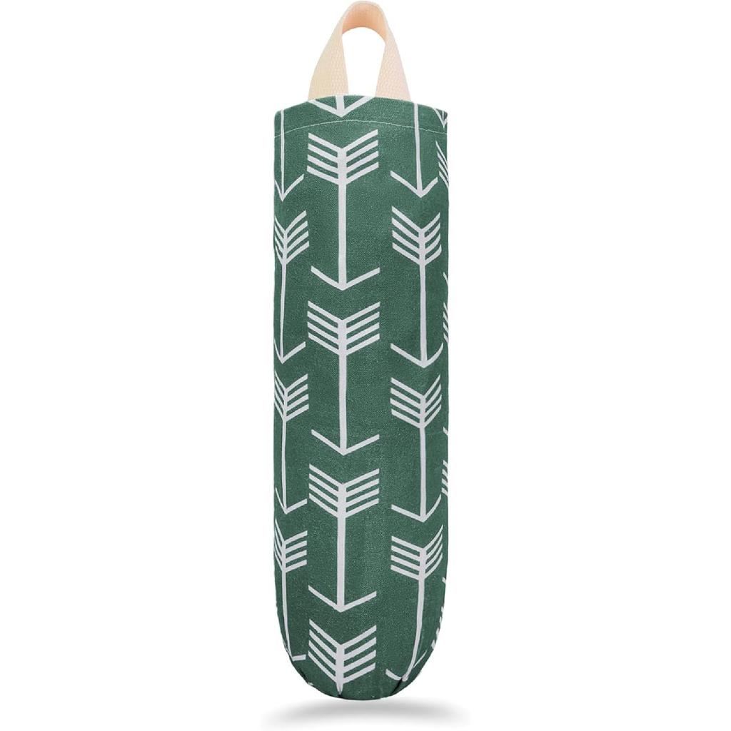 TOGETRUE Plastic Bag Holder, Large Wall Mount Trash Bag Storage Dispenser for Home, Kitchen, Travelling (Green)