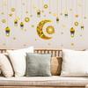 Ramadan Wall Stickers Moon Star Lantern Ornaments Wall Decals Ramadan Decoration For Home 2023 Islamic Muslim Mural Eid Mubarak