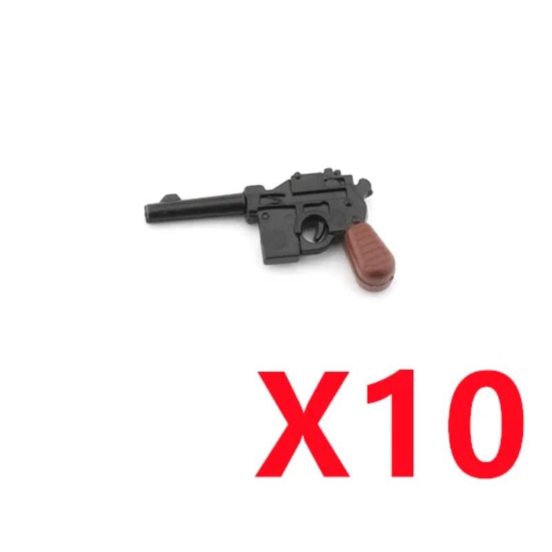 MOC Двухцветные Строительные Блоки Оружия Фигурки Солдат Пистолет M1911 Меч Топор Лопата Компьютер Метательное Противотанковое Военные Блоки Игрушки