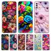 Красочный Цветочный Мягкий ТПУ Чехол для Samsung Galaxy A25 A23 A22 A52S A52 A55 A72 A51 A71 A41 A31 A13 5G Прозрачный Чехол-сумка для Телефона