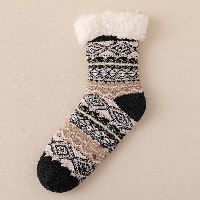 Мужские носки средней длины из овечьей шерсти — толстые, теплые, дышащие, впитывающие пот, идеально подходят для осени и зимы.