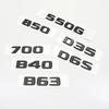 Silver Black Letters 550G 4X4 850 550 D35 B40 D6S B63 Emblem for Mercedes Benz Brabus G Car Trunk Rear W463 W464 Logo Sticker AU1