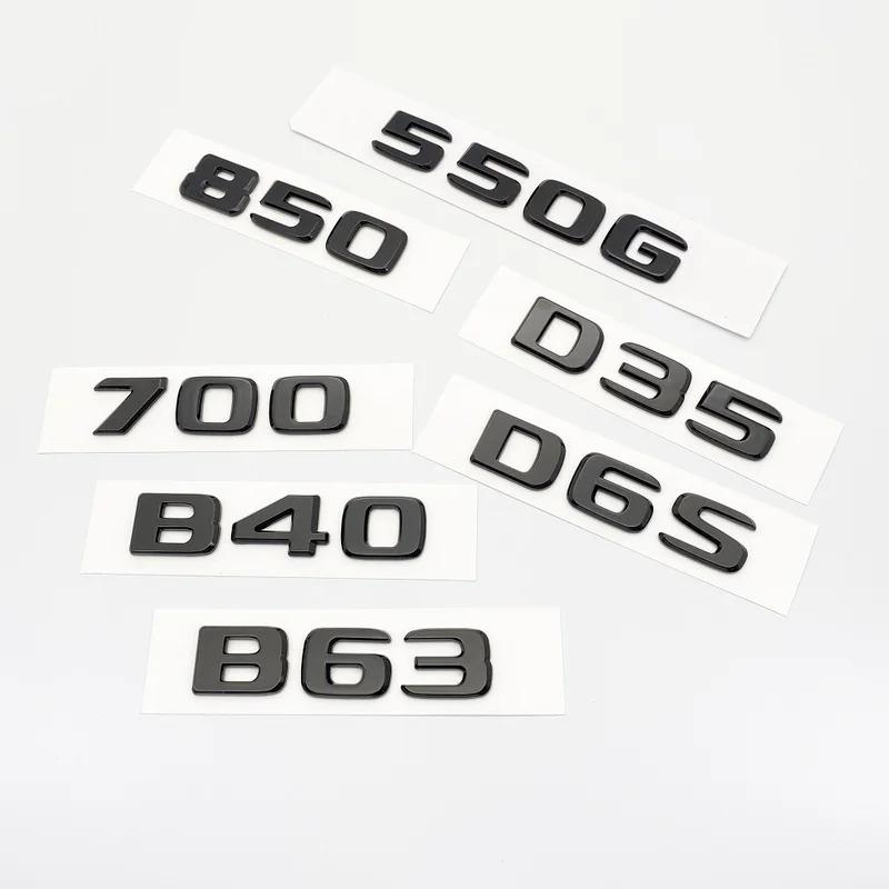 Silver Black Letters 550G 4X4 850 550 D35 B40 D6S B63 Emblem for Mercedes Benz Brabus G Car Trunk Rear W463 W464 Logo Sticker AU1