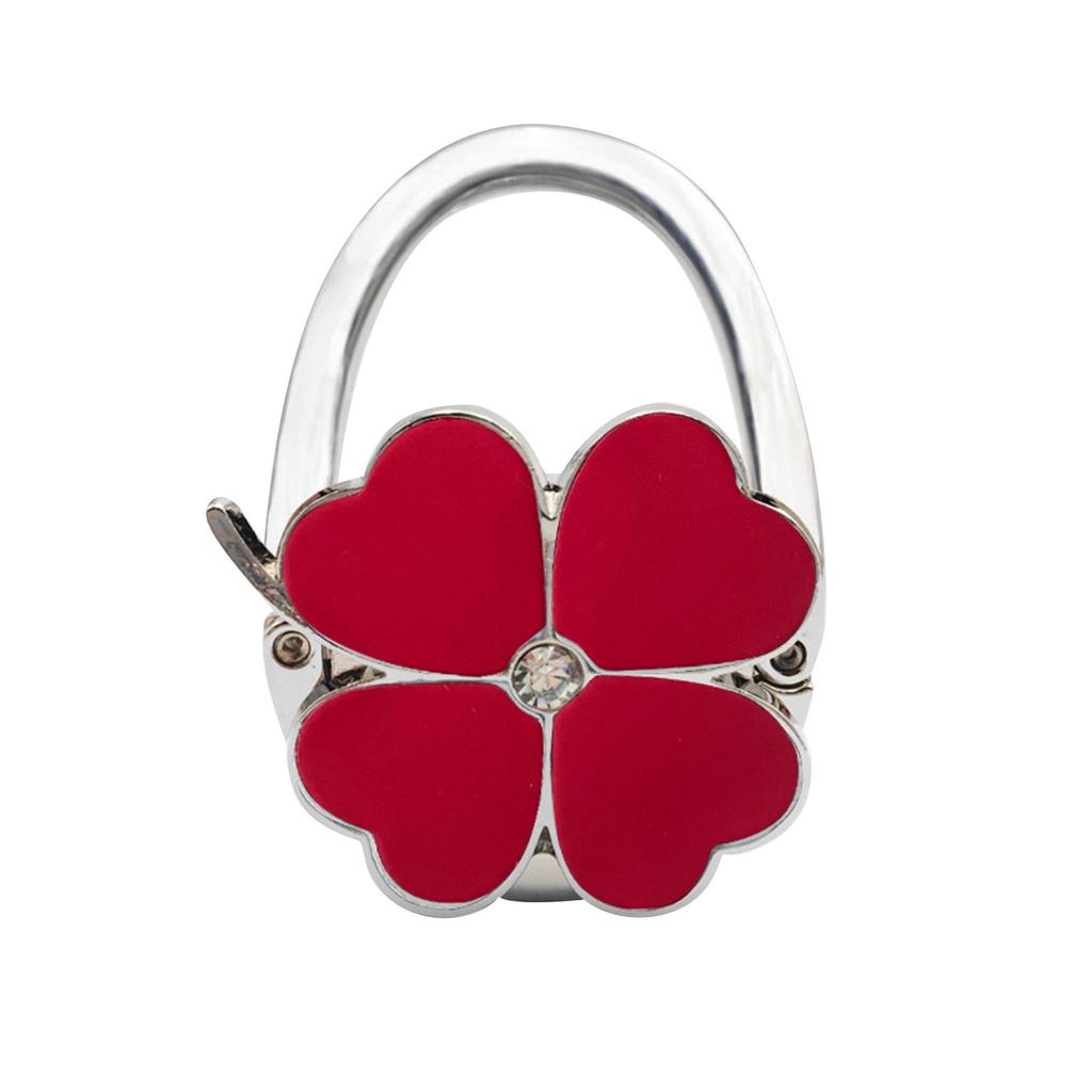 Четырехлепестковый внешний крючок для сумки, складной портативный крючок, однотонный кожаный крючок для боковой сумки на стол, крючок для сумки