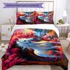 Beautiful Unicorn Bedding Set Breathable Duvet Cover with Pillowcases Decorative Bed Linen for Bedroom Home Decoration Birthday Gift