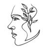 Facial Lines Wall Art Metal Minimalist Modern Side Face Wall Decor for Living Room Bedroom Bathroom
