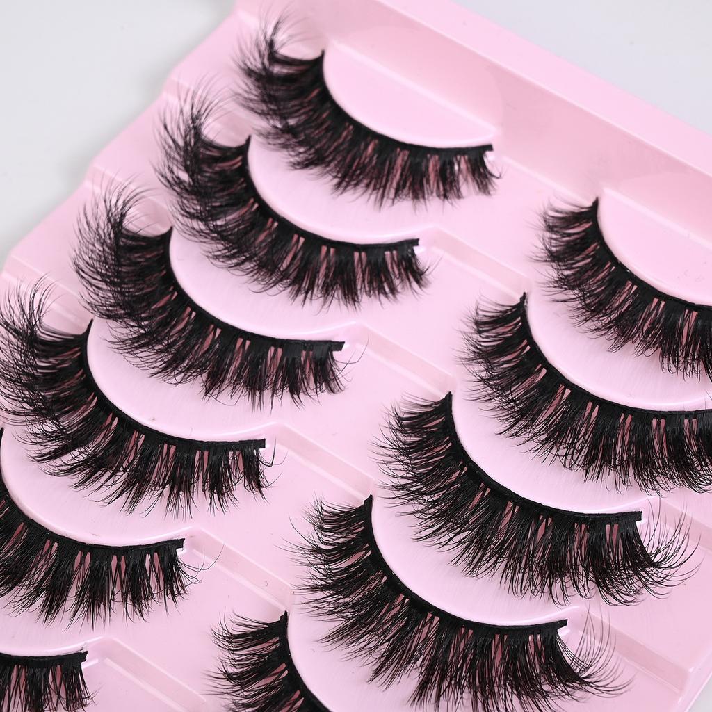 10 Pairs Of Natural Thick Fox Eyes False Eyelashes Fluffy Pointed Tail Slender Fluffy Eyelashes Flatness