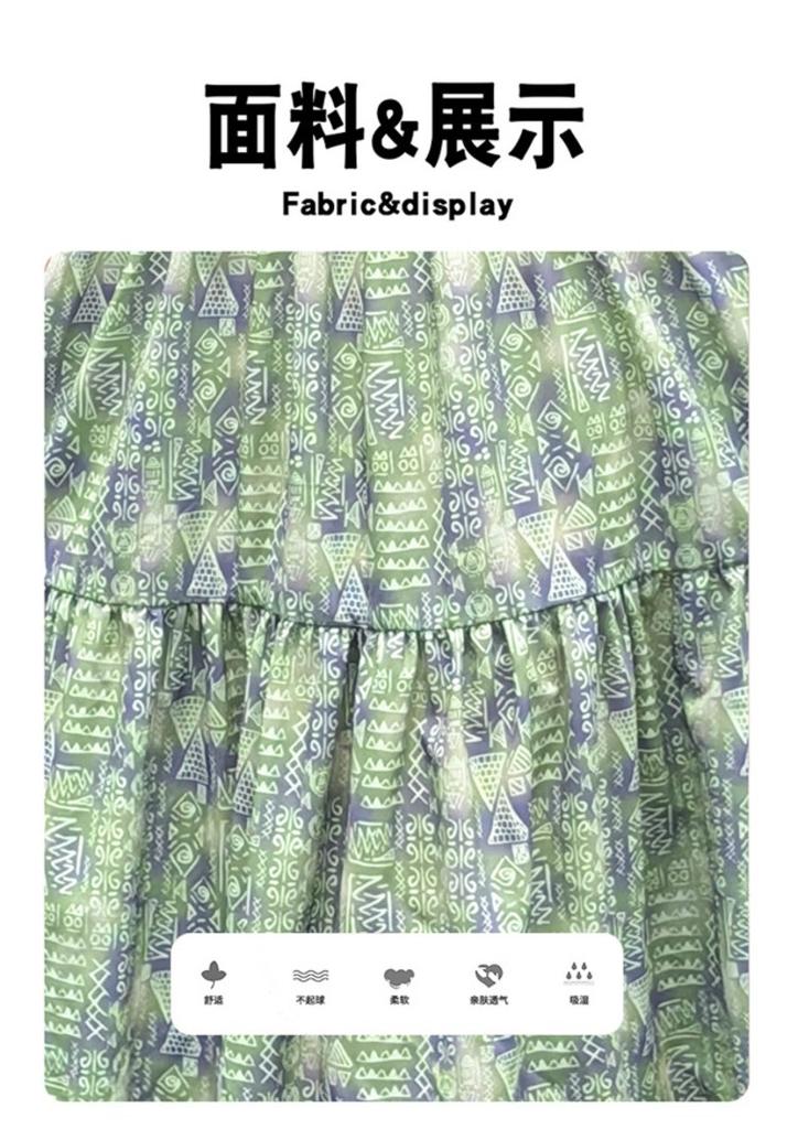 Girls' floral dress, seaside vacation style long dress, stylish and sweet princess dress, adjustable suspender long dress