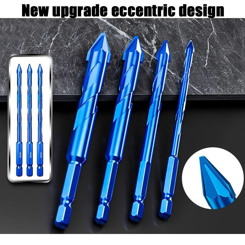 10 шт. Керамическое сверло с косой головкой, удлиненное, эксцентриковое, для специальных работ по пробивке плитки, заготовки, стекла, треугольное, шестигранное