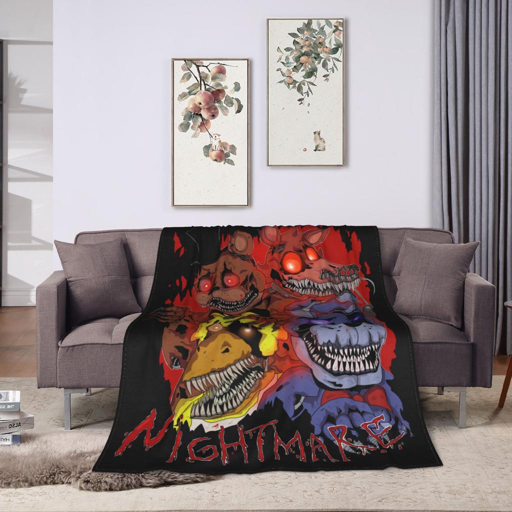 FNAF At Freddys Blanket Fleece Spring Autumn  Multi-function Ultra-Soft Throw Blanket for Sofa Travel Bedding Throws