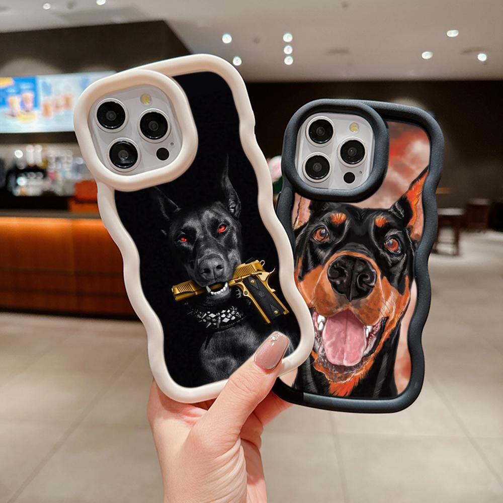 Мягкий чехол из ТПУ Macaron для телефона Xiaomi Poco X3 X5 X6 M6 Redmi 10C 12C 13C Redmi Note 9 10 11 12 13 Pro 10s 11s 12s, чехол Ae52 с изображением собаки Добермана