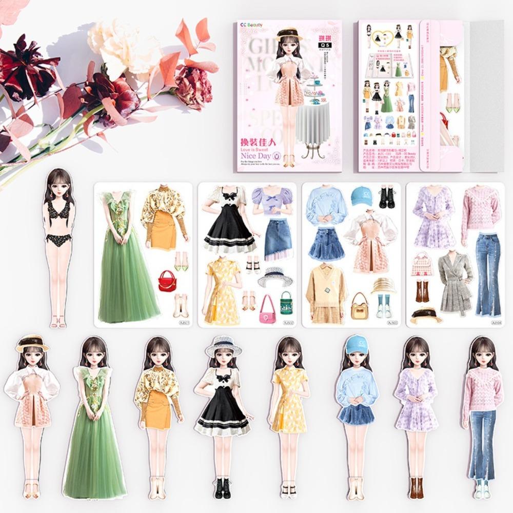 Создано Представь Магнитные Куклы для Переодевания Магнитная Одежда Девочки Принцесса Наклейки Детский Пазл