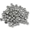 100-Pack 4x7mm Acrylic Smiley Face Beads - Drip Oil Electroplated, DIY Letter Beading Accessories