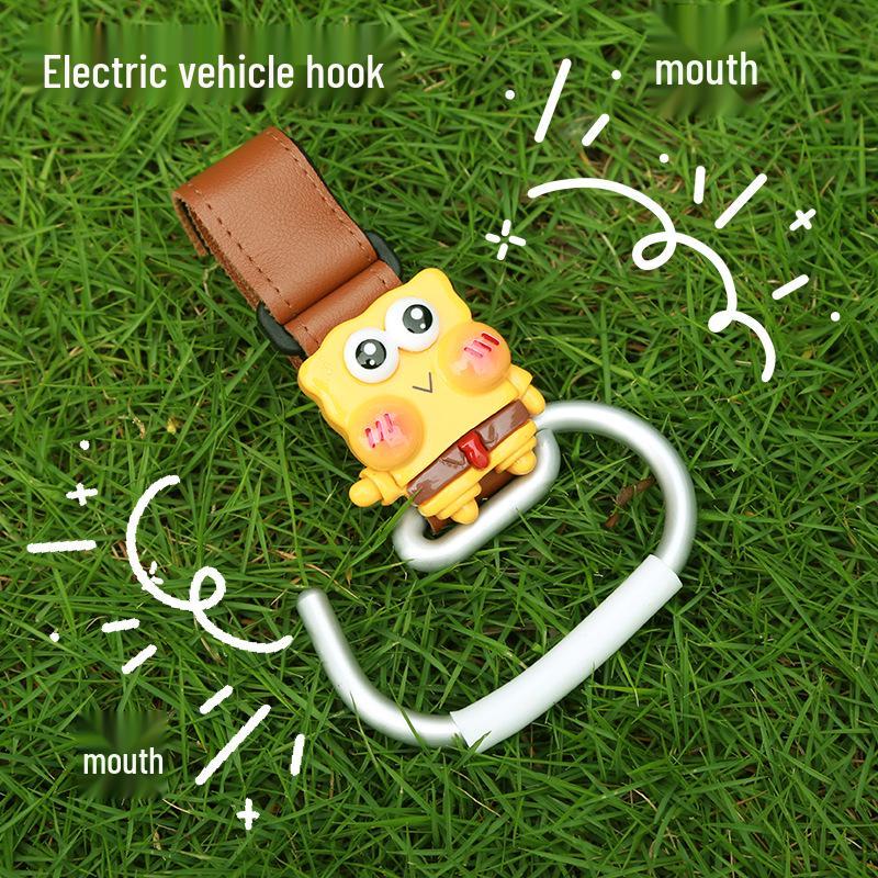 Electric Vehicle Hook Stroller Bag: Strong Load-Bearing Pendant with Cartoon Design