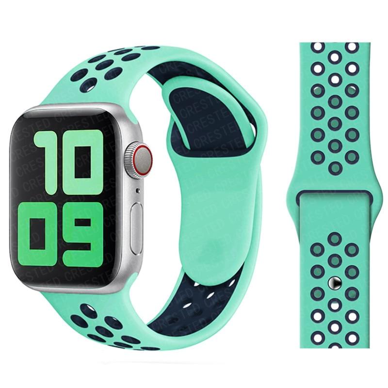 Ремешок для Apple Watch Band 7 SE 41 мм 45 мм 44 мм 40 мм 38 мм 42 мм спортивный силиконовый мягкий браслет аксессуары для Iwatch Series 6 SE 5 4 3 2 женщины мужчины