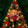 Клетчатые медвежата-украшения на елку 4-дюймовые мини-мягкие плюшевые клетчатые медвежата украшение для рождественской елки для праздничного рождественского дерева домашний декор для вечеринки