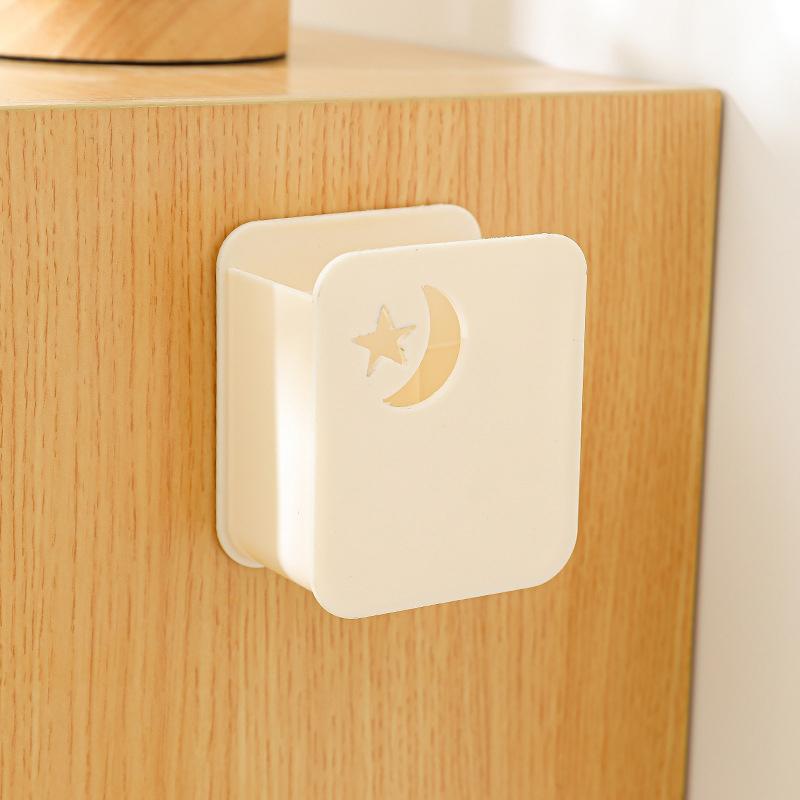 1Pcs Remote Control Storage Box, No Punching Remote Control Bracket, Wall Mounted Bracket, Charging Bedside Container Holder