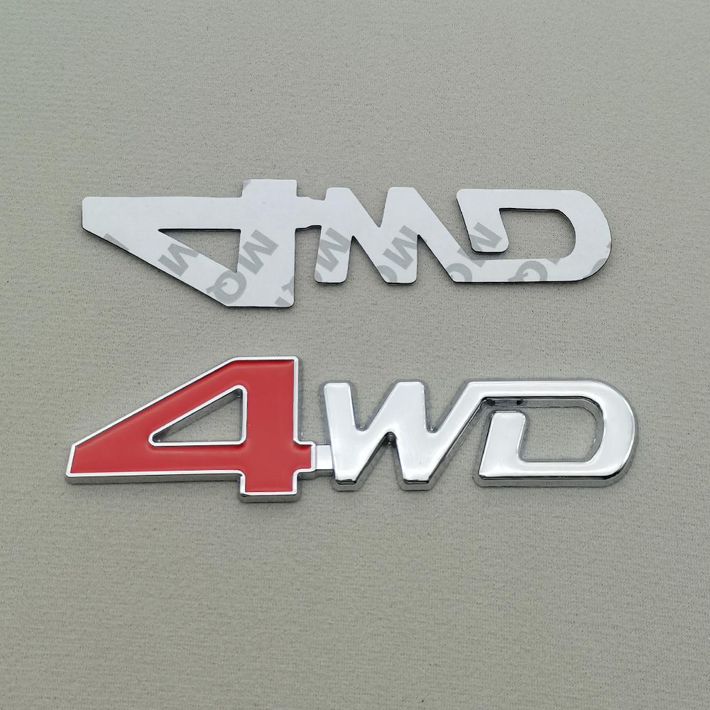 3D Metal Car Sticker 4WD Logo Emblem Trunk Badge Decal For Mitsubishi Asx Lancer 10 Outlander Pajero Sport L200 Colt Accessories