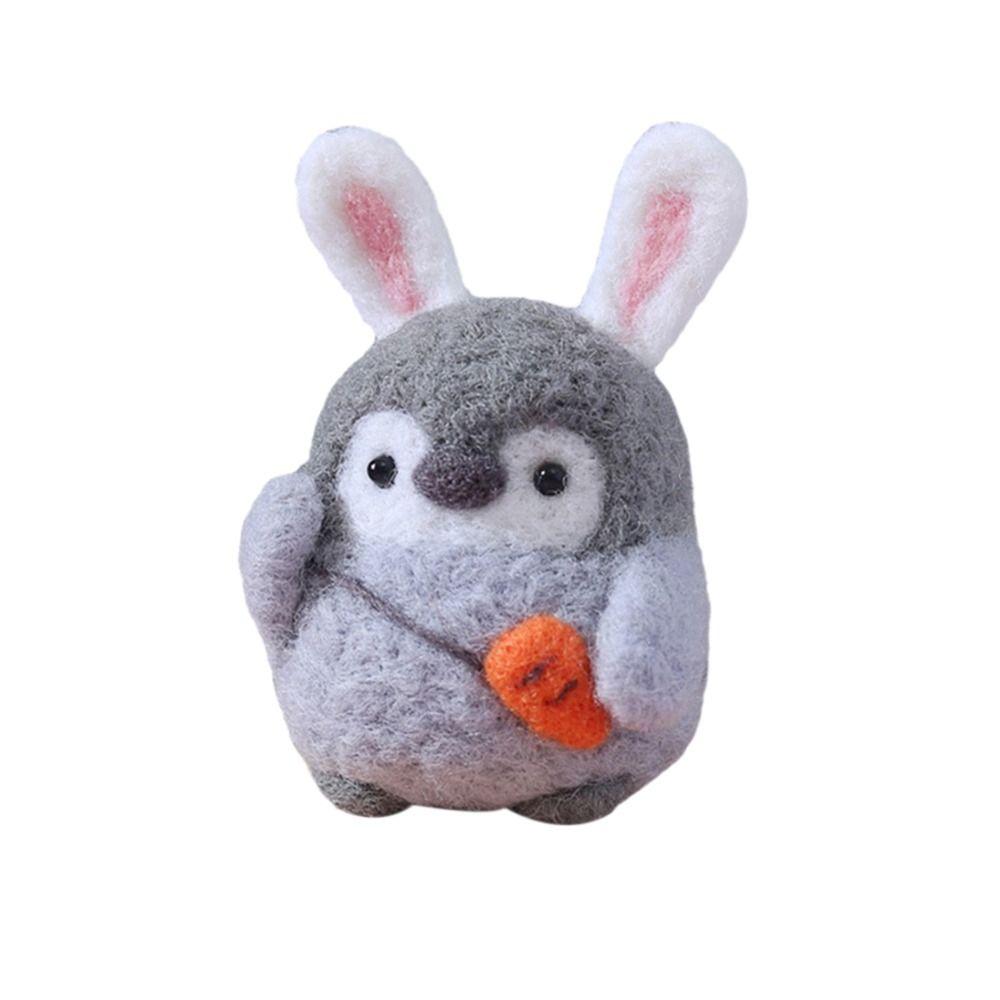 Handmade Material Kit Felting Starter Kit Animal DIY Wool Felt Materials Set Needle Felting Kit