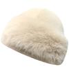 Белая плюшевая шапка из искусственного меха женская осенне-зимняя утолщенная с защитой ушей теплая пушистая шляпа-ведро холодная монгольская шапка