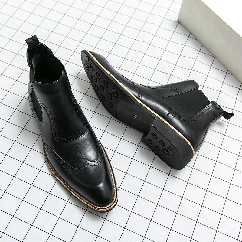 Модные мужские ботинки челси, ботильоны, деловые, квадратный носок, мужские ботинки ручной работы, размер 38-45