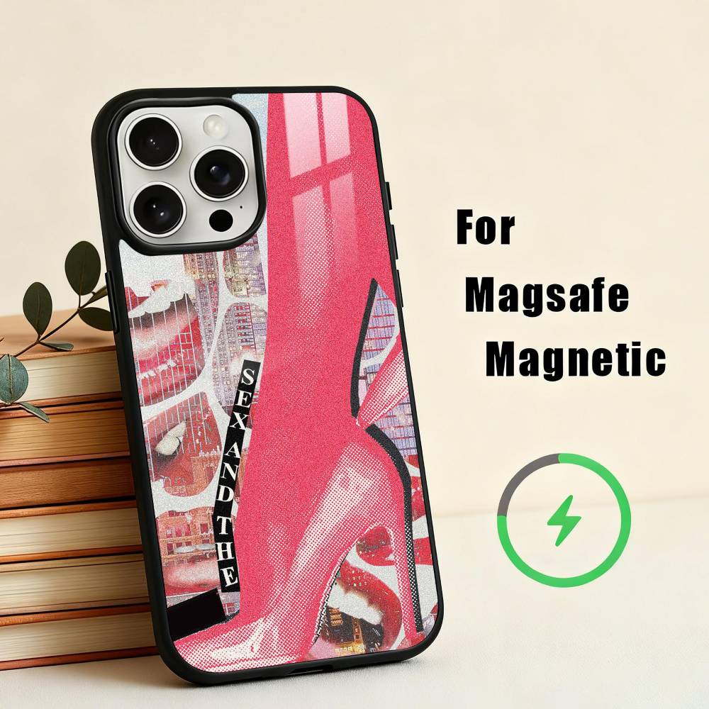 S-Sex and the City  Phone Case For iPhone17,16,15,14,13,12,11 Plus,For Magnetic Wireless Charge Cover