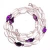Natural Crystal Amethyst Gemstone Mix Shape Smooth Beads Necklace 17" UB-3083 UB-3083