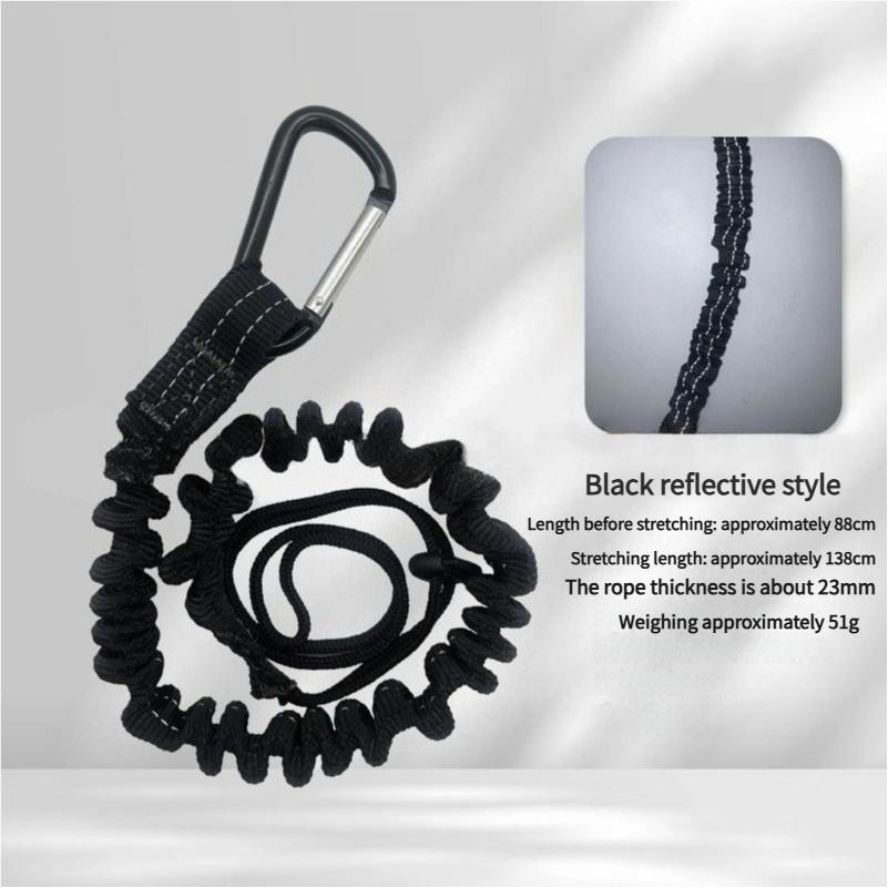 Страховочный эластичный шнур-темляк для инструмента с карабином, альпинизм, работа, защита от падения, страховочная веревка, высотные работы, альпинистские аксессуары