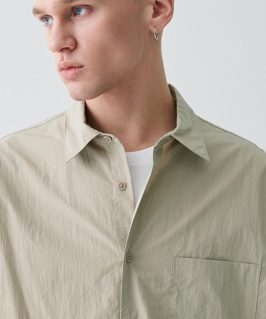 MUSINSA STANDARD [City Leisure] Cn Oversized Short Sleeve Shirt [Grayish Beige]