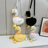 Big White Goose Messenger Bag New Cartoon Cute Duck Shoulder Bag Soft Cute Girl Plush Doll Satchel