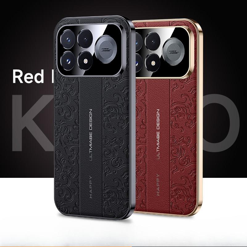 Для XIAOMI Redmi K100Pro K100 ProMax Кожаный противоударный чехол с резьбой Для POCO F9 Ultra Pro Покрытие с текстурой благоприятного облака