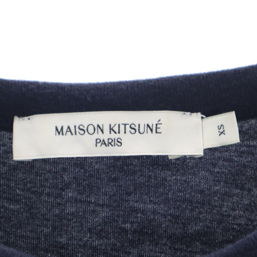 Maison Kitsune Сделано в Португалии Футболка с коротким рукавом XS Темно-синий Poke T Мужская Б/У