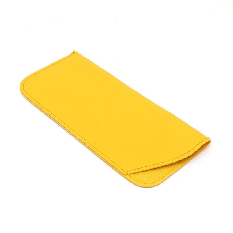 PU Leather Eye Glasses Sunglasses Case Convenient Eyewear Protector Box Protective Cover Case Solid Color Pouch Bag