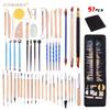 42-Piece Polymer Clay Pottery Tool Set: Sculpting, Carving Knives, Indentation Pens, and Painting Apron Included
