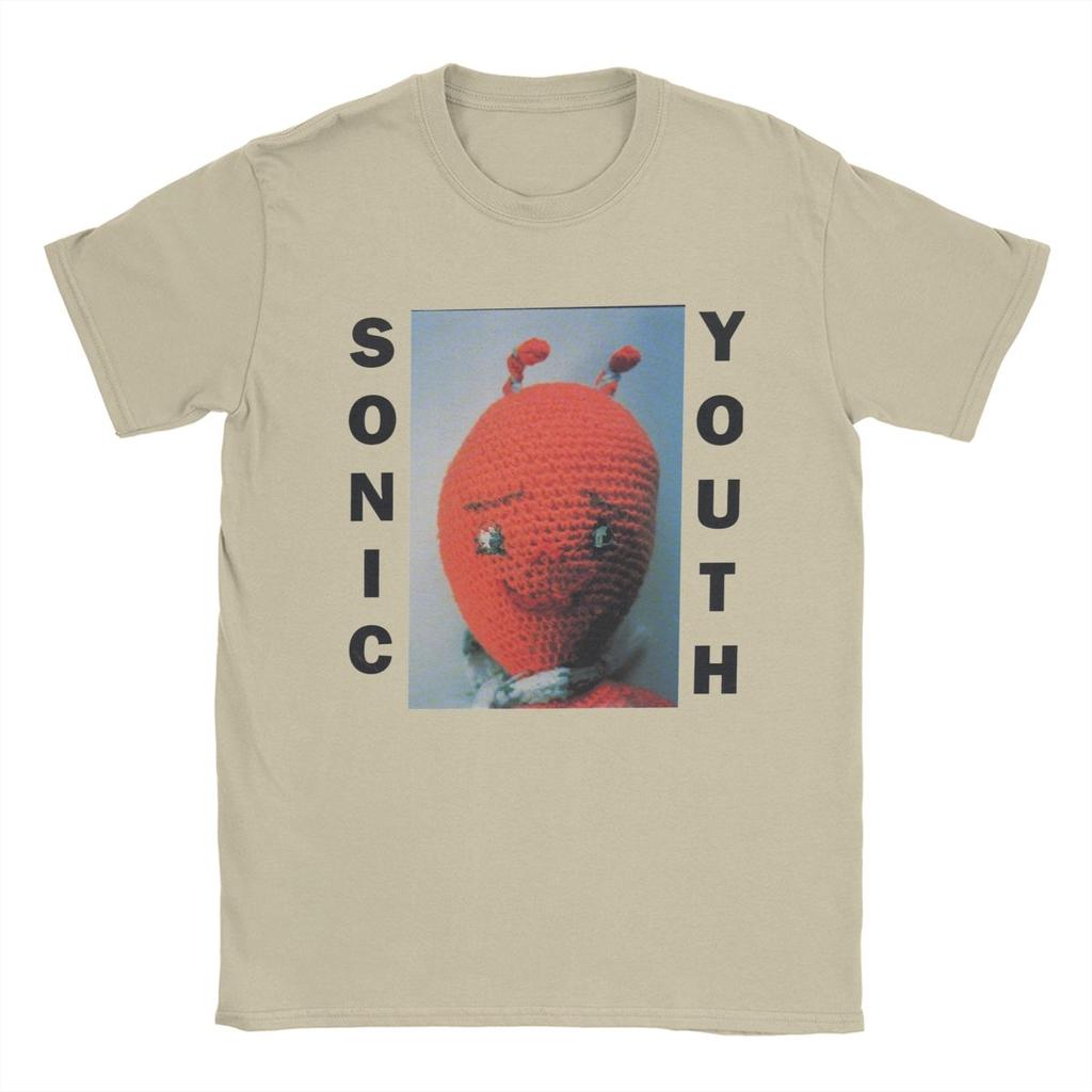 Мужские футболки Sonic Youth Хлопковые топы Новинка Футболка с коротким рукавом и круглым вырезом Вечеринка Футболка