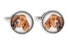 English Pointer I - cufflinks and tie with your photo, a suit decoration, men's jewelry from the Art-Dog brand.