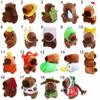 Cute Toy Simulation Capybara Pendant Cartoon Capybara Fluffty Animal Doll  Birthday Gift