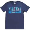 26 футболка Nirvana Nevermind Логотип группы новая Официальная унисекс Темно-синяя унисекс футболка