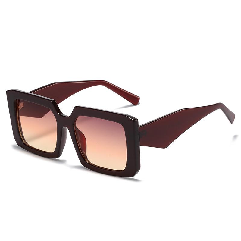 New box sunglasses, European and American trends Internet celebrity isn't personality wide leg glasses fashion versatile sunglasses women