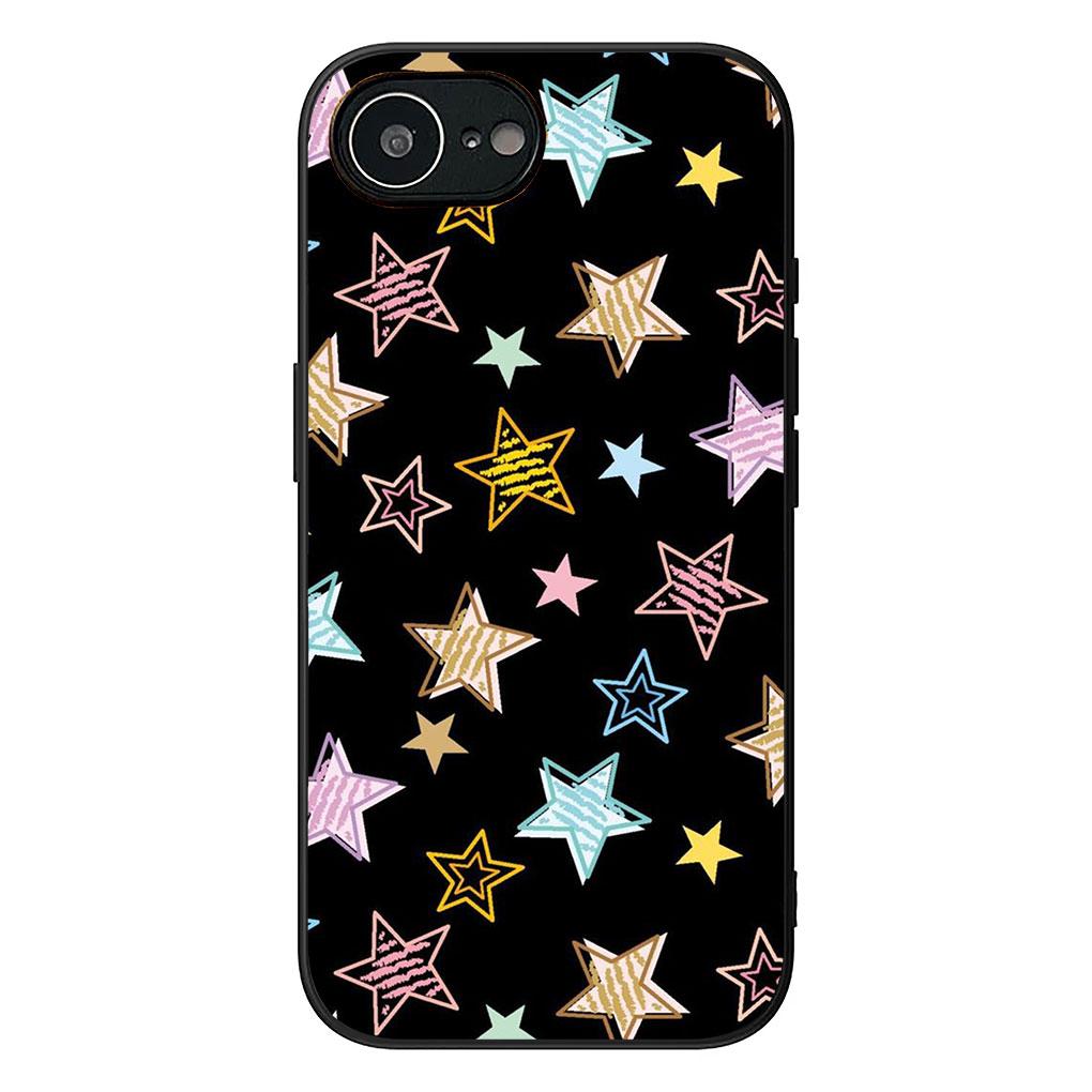 Cover for Samsung Galaxy S22 S21 S20 FE Ultra Plus A35 A36 A55 A37 A33 A34 A57 Coque Phone Case Pink Star Dark Red Heart Love