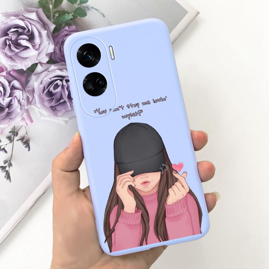 Чехол для Honor 90 Lite Роскошный Мультяшный Девочки Подсолнух Расписной Чехол Мягкий Силиконовый Чехол для Телефона Для Honor 90 Pro Honor90 Lite Чехол