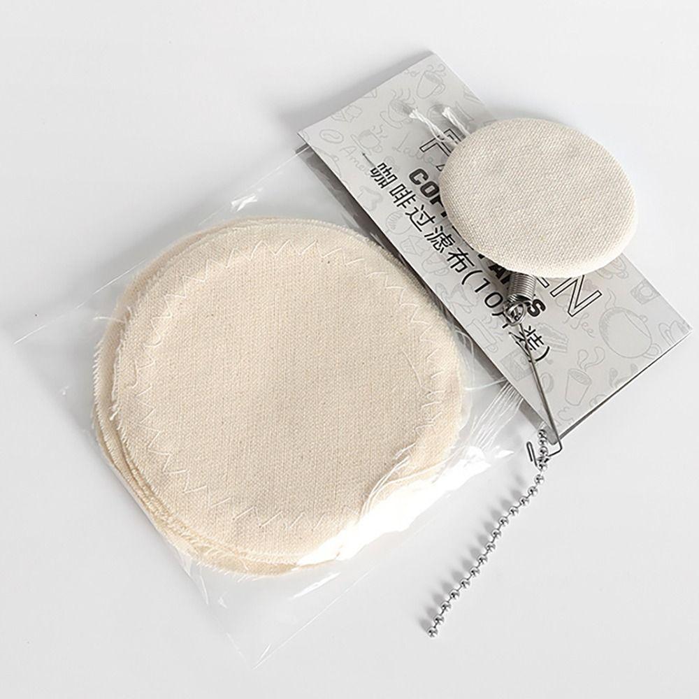 10 pcs Beige Cloth Replacement Filter Cotton Vacuum Pot Filters Balance Syphon Coffee Maker  Home